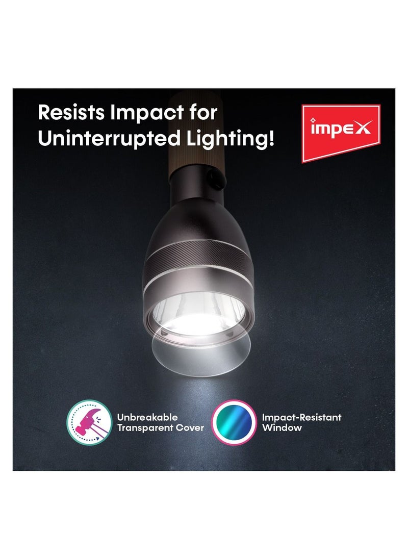Impex LEADER P2 1500mAh Rechargeable LED Flashlight featuring Water Proof  - Image 3