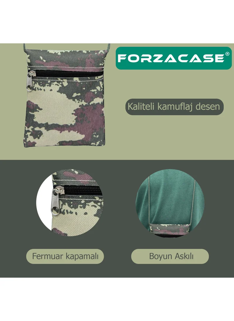 Forzacase Single Pocket Zippered Rope Neck Hanging Military Wallet 14 cm - FC614