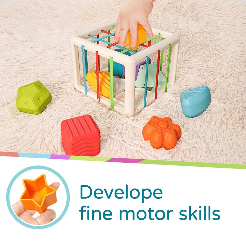 LiKee Shape Sorter Toys for 1+ Years Old, 10pcs Montessori Baby Blocks, Sensory Toddler Learning Toy for Fine Motor Skills, Infant Developmental Toys Gift for Boys Girls Ages 18+ Months - Image 3