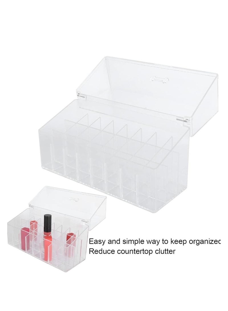 DARIYAH Cosmetic Storage Box, Flip Case for Lipstick Holder Organizer for Lip Moisturizers - Image 3