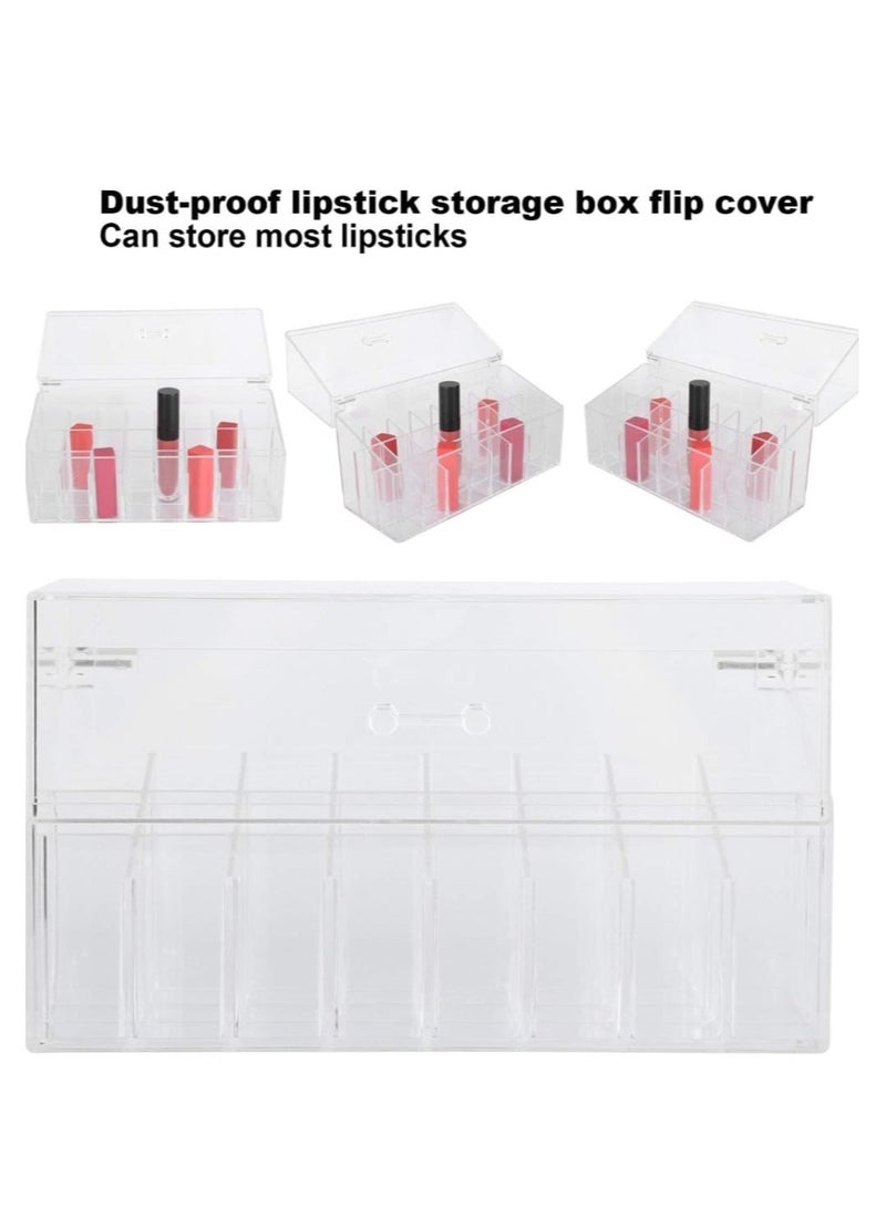 DARIYAH Cosmetic Storage Box, Flip Case for Lipstick Holder Organizer for Lip Moisturizers - Image 2