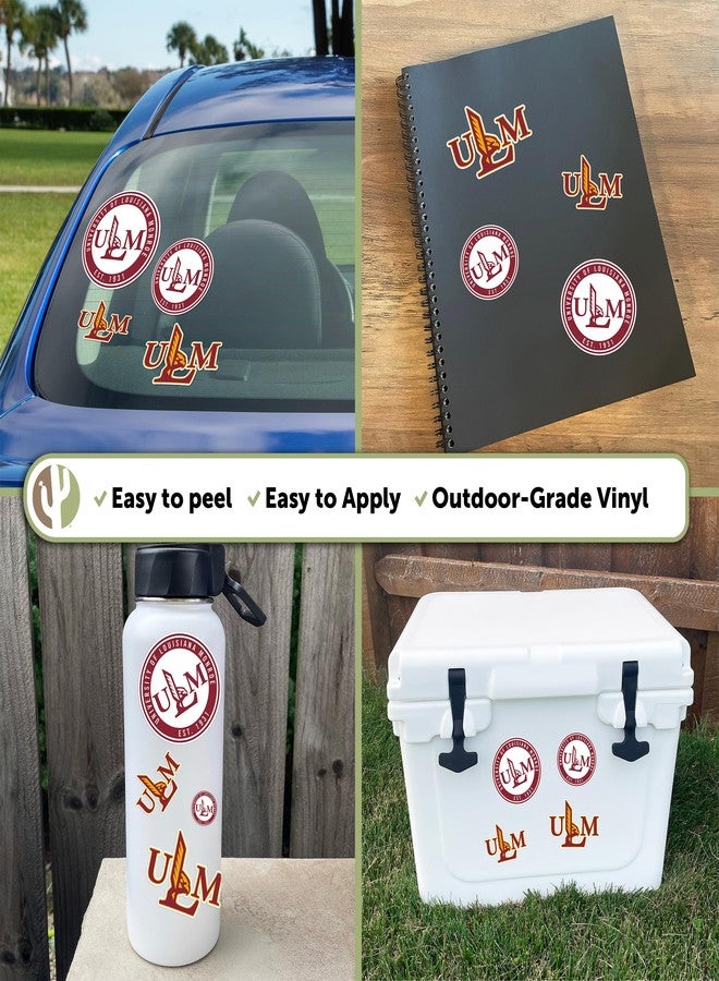 Desert Cactus University of Louisiana Monroe Sticker ULM Warhawks Vinyl Decals Laptop Water Bottle Car Scrapbook T1 (Type 1-1) - Image 2