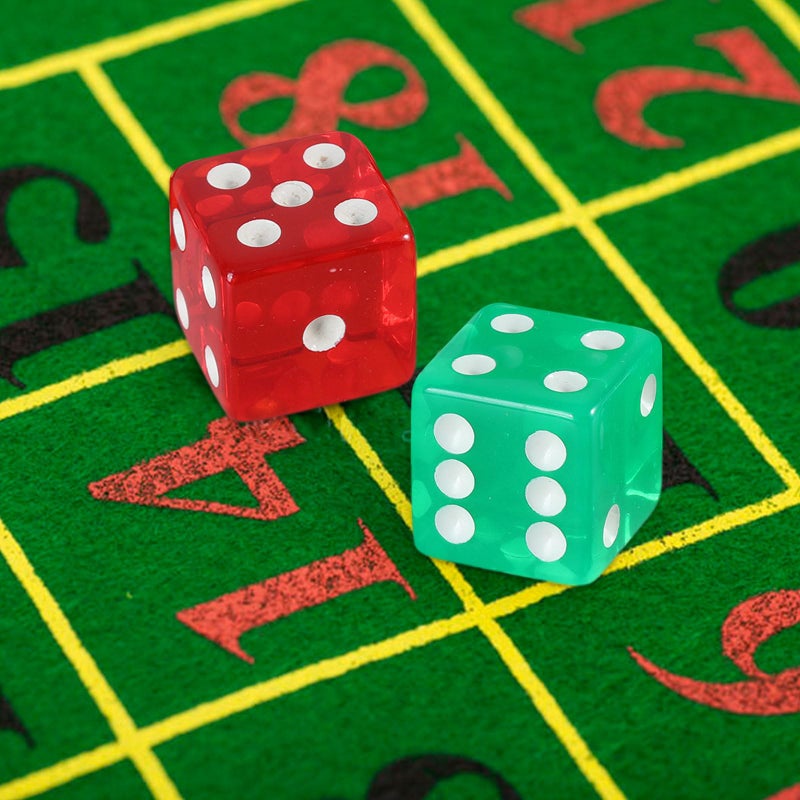 10 Pack 19mm Acrylic Dice Set Red Six Sided Square Corner Cubes With Dots - Image 5