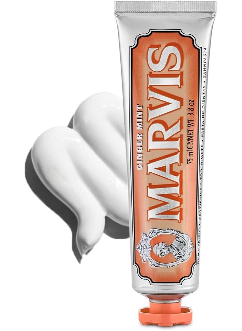 Marvis Ginger Mint Toothpaste, 75ml - Image 1