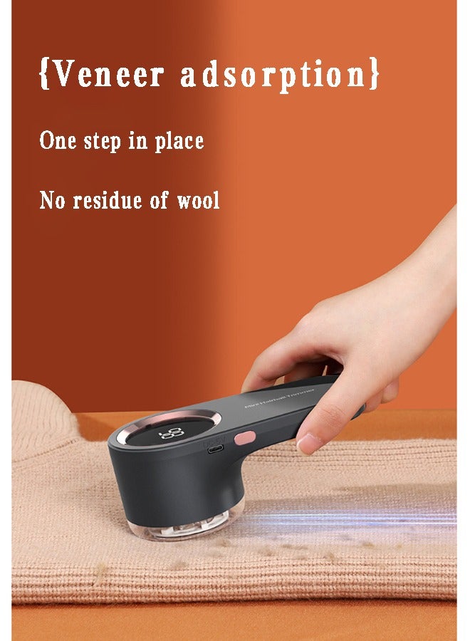 AOLION Fabric Shaver Lint Remover for Clothes Replaceable Blades Electric Lint Shaver with Digital Display 3-Speeds Defuzzer for Removing Fuzz and Pill from Sweater 500mAh Grey  - Image 3