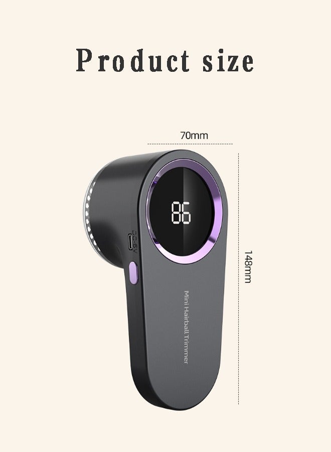 AOLION Fabric Shaver Lint Remover for Clothes Replaceable Blades Electric Lint Shaver with Digital Display 3-Speeds Defuzzer for Removing Fuzz and Pill from Sweater 500mAh Grey  - Image 2
