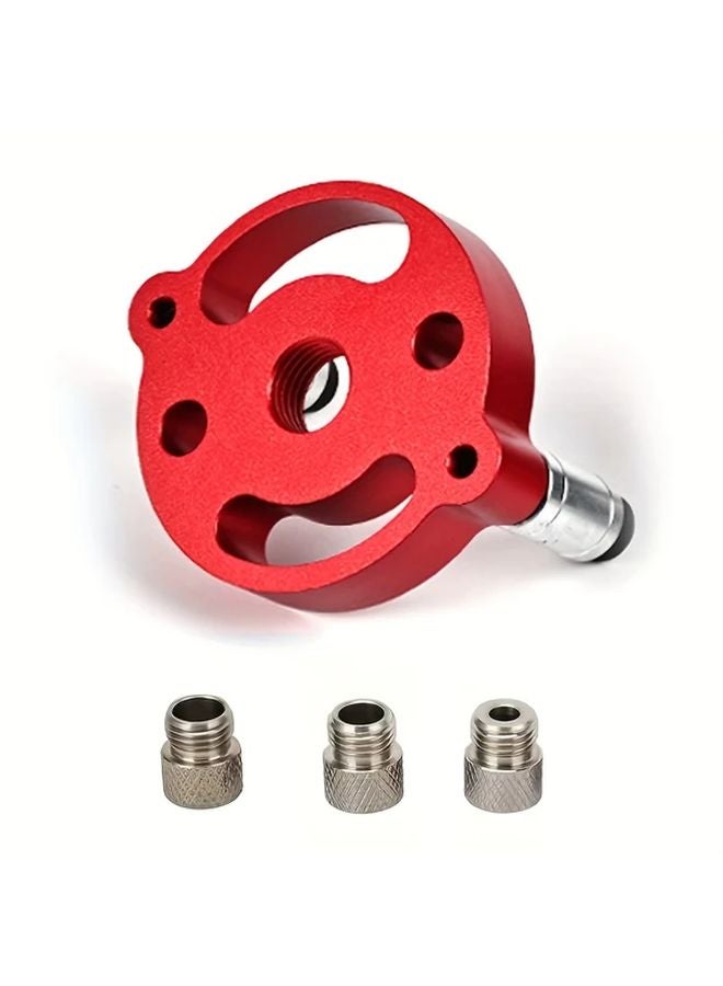 Red Self Centering Nail Mold Set Woodworking Drill Guide Handheld Hole Puncher DIY Furniture Joint Tool Kit - Image 2