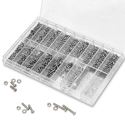 Endlanoo Eyeglasses Repair Kit, HKIDEE Sunglasses Repair Kit with 1000PCS Eyeglass Screws and 6 Pcs Screwdrivers Tweezer for Glasses, Sunglass, Watch Clock Spectacle Repair - Image 2