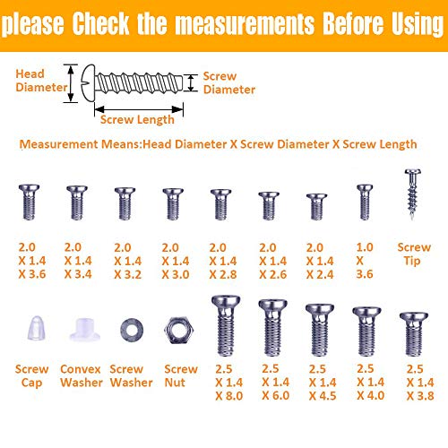Endlanoo Eyeglasses Repair Kit, HKIDEE Sunglasses Repair Kit with 1000PCS Eyeglass Screws and 6 Pcs Screwdrivers Tweezer for Glasses, Sunglass, Watch Clock Spectacle Repair - Image 3