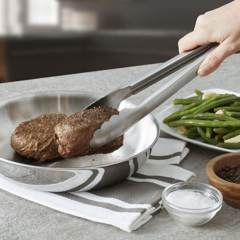 KitchenAid Universal Utility and Serving Stainless Steel Kitchen Tongs, Set of 2 - Image 4