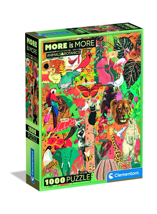Clementoni 1000 Piece Puzzle – More Is More Animal And Botanics | Nature Art Jigsaw Puzzle For Adults - Image 1