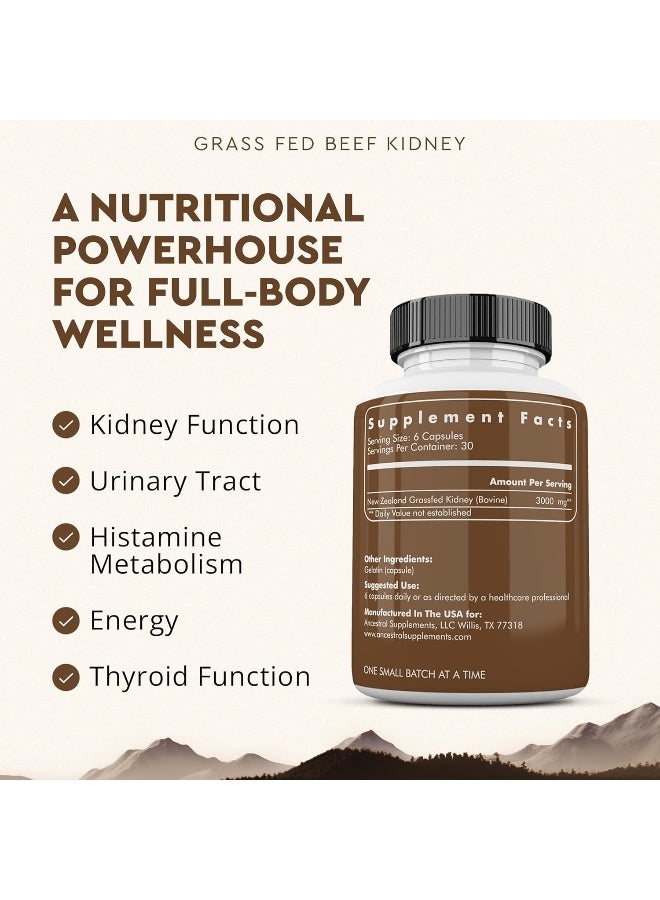 Ancestral Supplements High in Selenium, B12, Dao Supports Kidney, Urinary, Histamine Health (180 Capsules) - Image 3