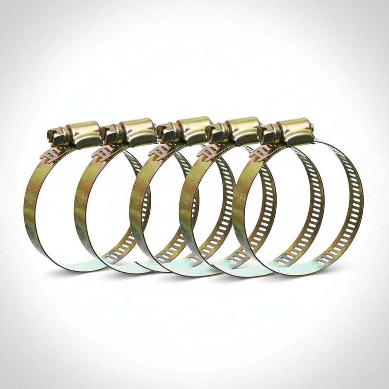 Universal Metal Hose Clamp Adjustable Worm Drive Pipe Clip Heavy Duty Gas Hose Clamp Rust Resistant Fastening Clamp for Air Water Fuel Hoses 5 Pecies (3 Inch) - Image 2