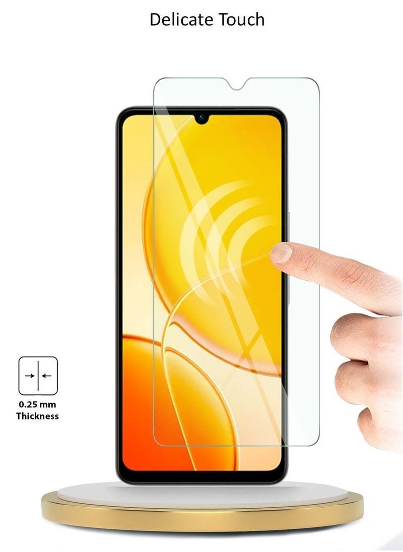 vesus vivo Y04 4G / Y29s 5G 2025 WTech Premium Tempered Glass Screen Protector â€“ 9H Hardness, 2.5D Curved Edges, Full Cover Scratch & Impact Protection, Crystal Clear Display Clarity, Bubble-Free Installation â€“ Clear - Image 3