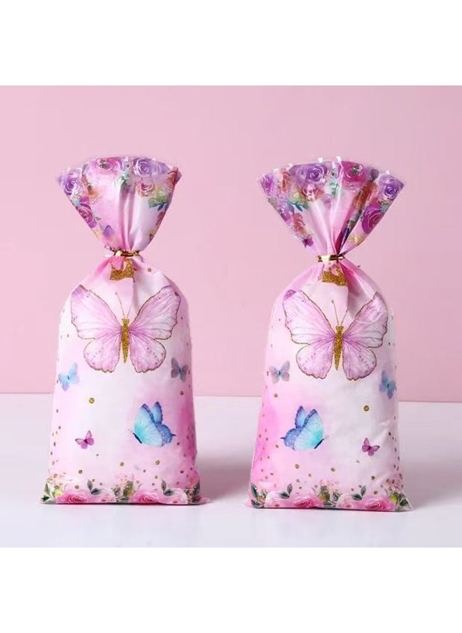 Zeemey 50pcs, Plastic Candy Bags, Theme Birthday Party Candy Bags, Gifts Biscuit Packing Bags, Baby Shower Party Supplies, Food Packaging Bag, Packaging Bag, Baking Shop Supplies, Baking Supplies, Party Supplies, Holiday Supplies  - Image 4