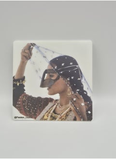 Passion District Mirror With Arabic Message On Front Side And On The Back Side Picture Of Woman With Traditional Clothes  - Image 1