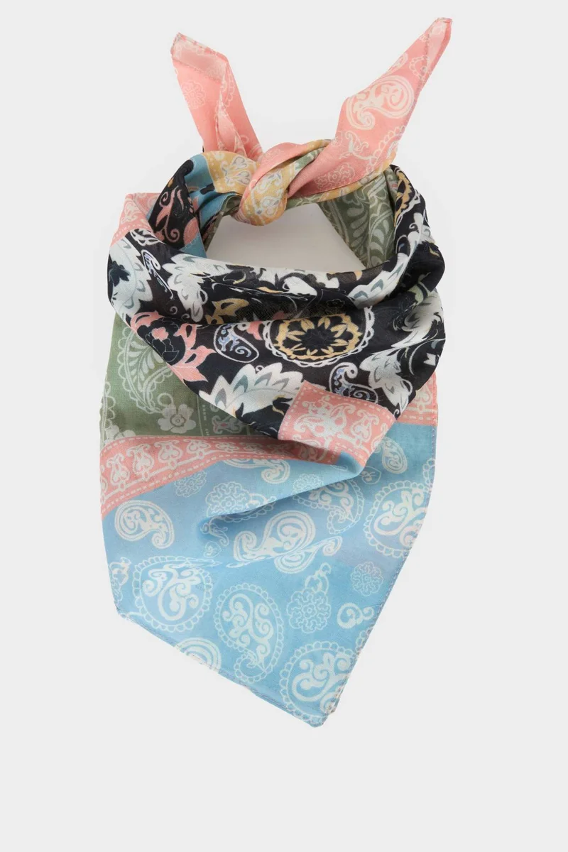 ديفاكتو Woman Printed Satin Bandana