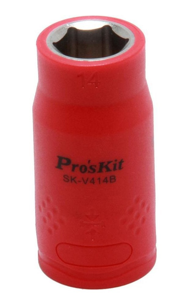 Proskit Iron VDE 1000V Insulated 12 Drive Socket Red Pack of 1