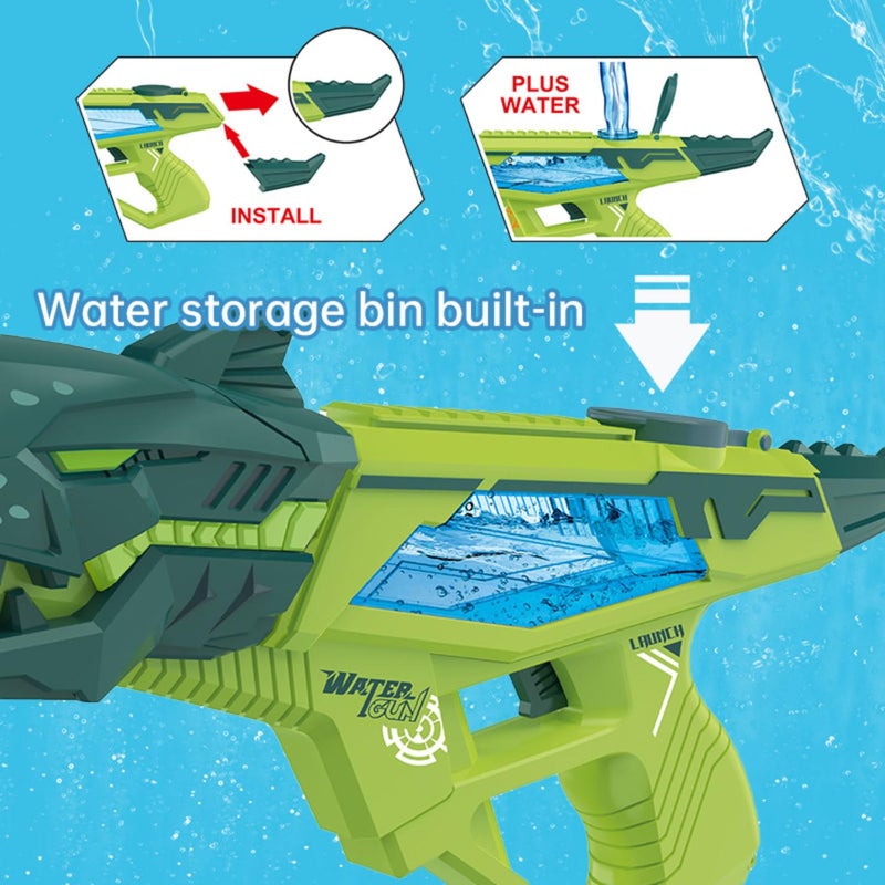 Storio مسدس ماء كهربائي يعمل بالبطارية للأطفال | مدى إطلاق يصل إلى 25-30 قدم | آلية ضغط عالي مثالية للعب في الهواء الطلق على الشاطئ وحمام السباحة (البطارية غير مدرجة) - Image 3