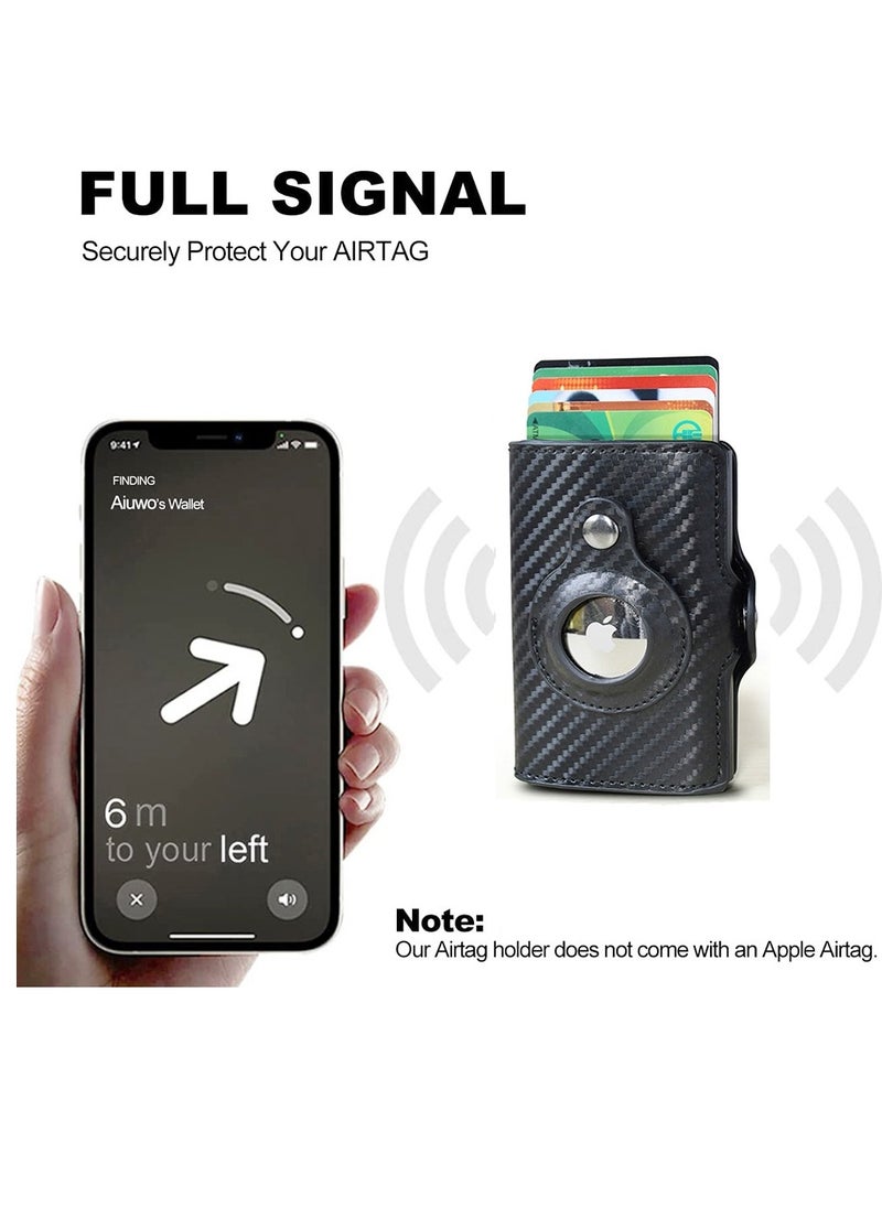 xozgdovg - Rfid Card Holder Men Women Airtag Wallet Money Bag Leather Purse Slim Thin Wallets For Apple AirTags Tracker Air Tag - Image 1