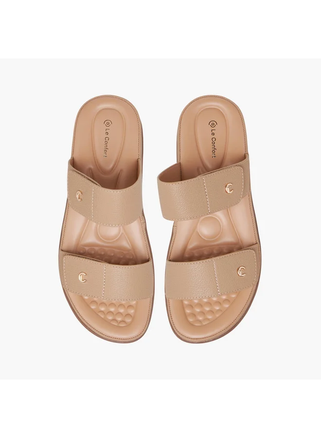 لو كونفورت Women Textured Slip-On Comfort Sandals