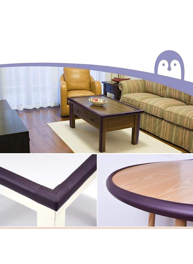 Leeonz Baby Proofing Edge Corner Protector Soft Rubber Foam Table Bumper Guard 3M Taped Corners 6 Ft Edge + 4 Corners Coffee Brown Heavy Duty - Image 3