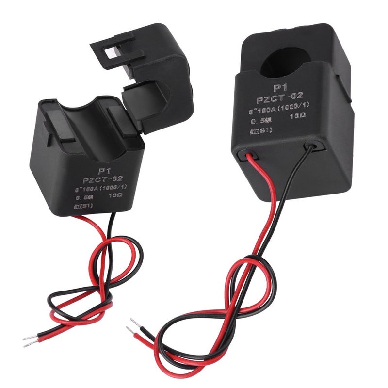 Akozon محول تيار، PZCT-02 محول تيار أساسي ذو قلب مقسم لمستشعر ملف 100A ميني قابل للتثبيت بسهولة بدون انقطاع الطاقة - Image 5