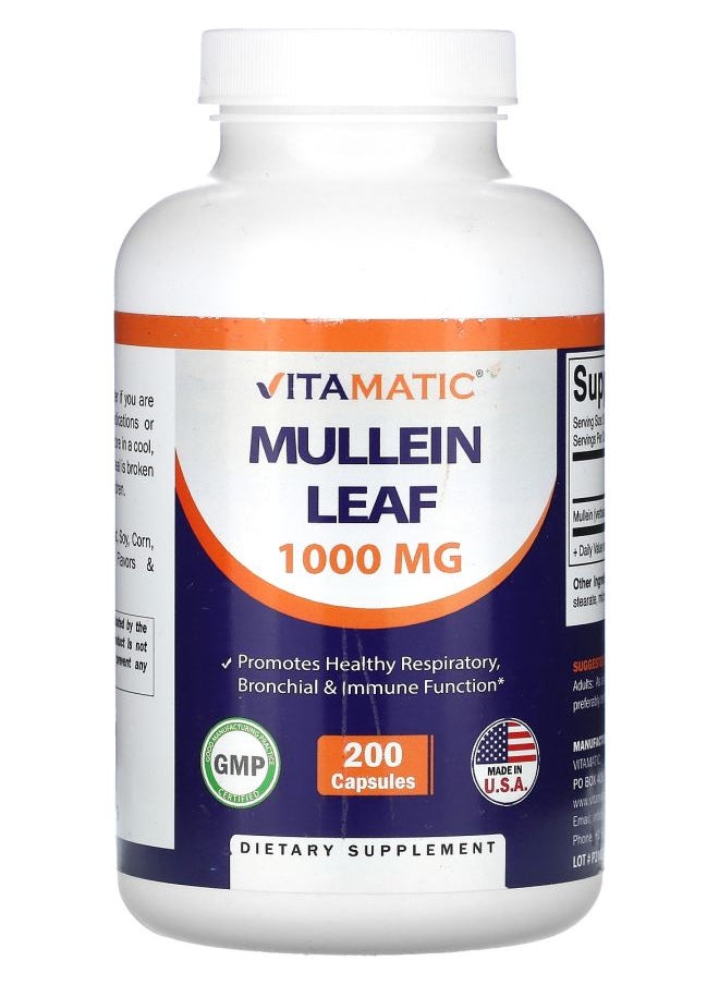 Mullein Leaf 1000 mg 200 Capsules (333 mg per Capsule) - pzsku/Z16E1C0511EB5AB762713Z/45/_/1728489636/53ee63d7-2814-45ad-a6fd-c68b2f25f2cc