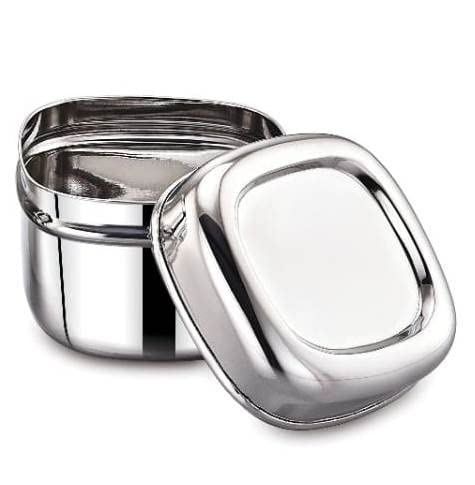 DiBha Stainless Steel Cube Shape Deep Vertical Utility Canisters/Ubha Dabba/Storage Containers/Lunch Box (250ml) - Image 2