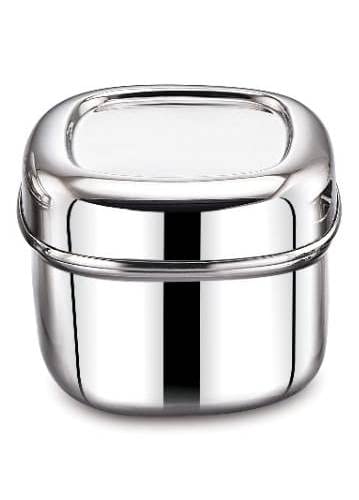 DiBha Stainless Steel Cube Shape Deep Vertical Utility Canisters/Ubha Dabba/Storage Containers/Lunch Box (250ml) - Image 5