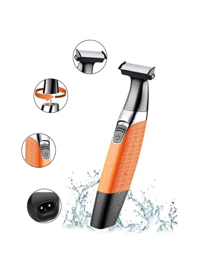 Davena Beard Trimmer & Shaver – Dual-Sided Blade – USB Rechargeable – Waterproof – 4 Guide Combs 1-6mm - Image 1