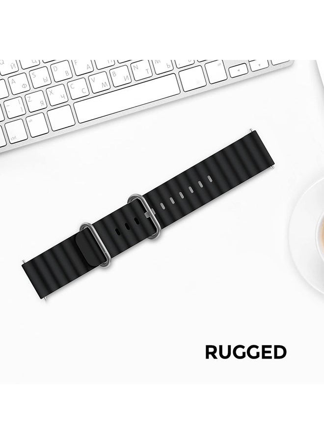 O Ozone - Ocean Band For Samsung Galaxy Watch 7 6 5 4 FE 40mm 44mm 45mm/Galaxy Watch 6 4 Classic 43mm 47mm 42mm 46mm  Soft Silicone Strap with Buckle -Starlight - Image 1
