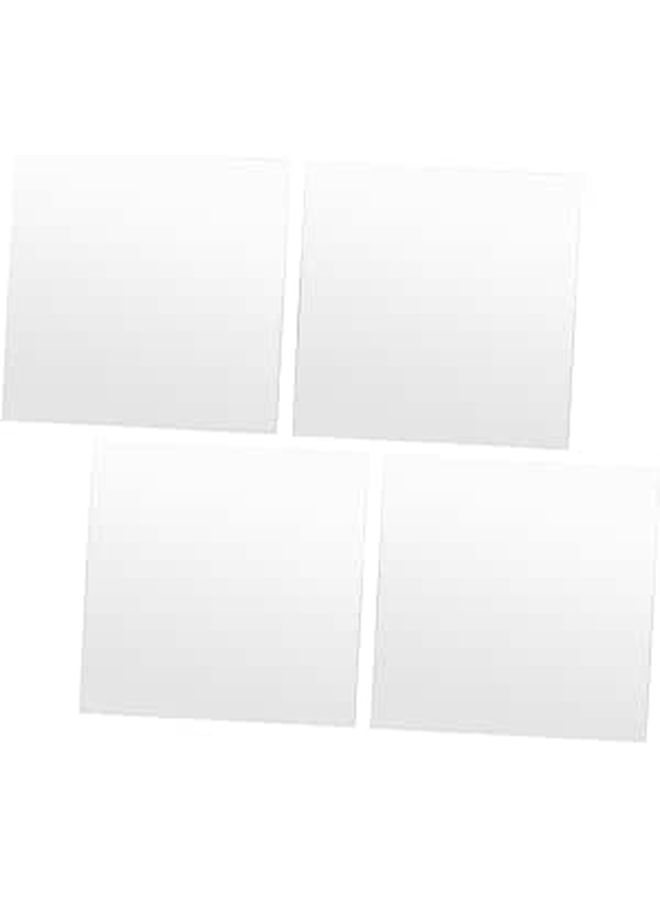 Self Adhesive Frameless Mirror Tiles 36x36cm 4pc Set Wall Mounted Decorative Mirror - Image 1