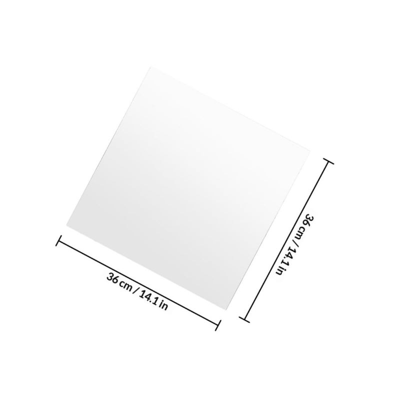 Self Adhesive Frameless Mirror Tiles 36x36cm 4pc Set Wall Mounted Decorative Mirror - Image 3