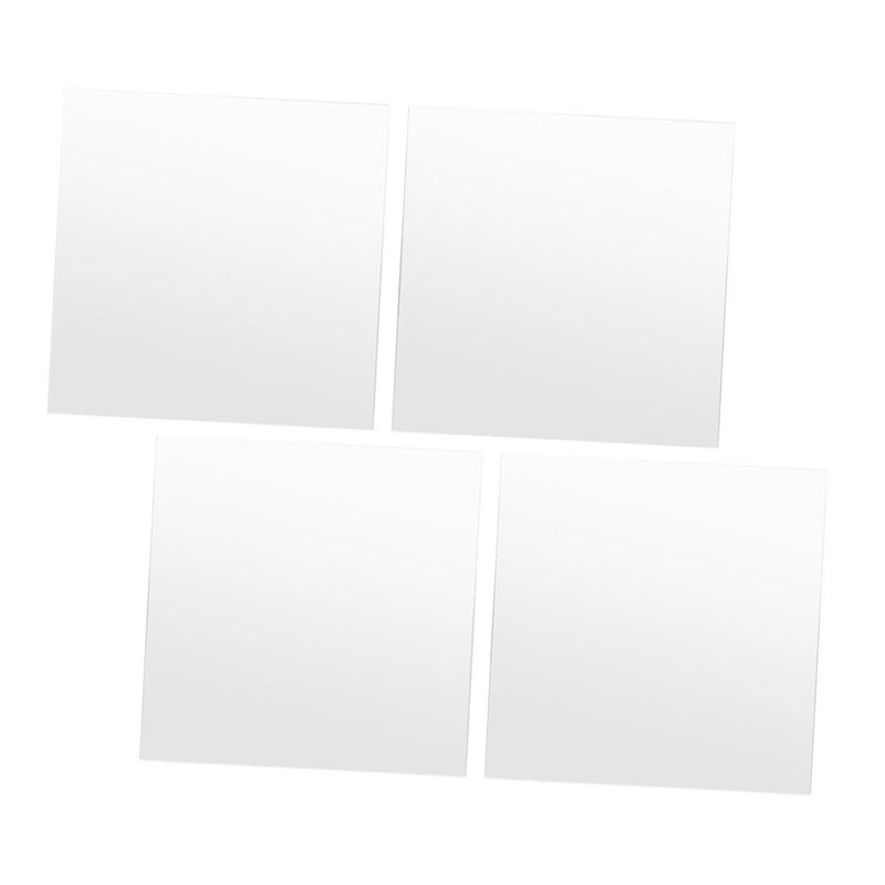 Self Adhesive Frameless Mirror Tiles 36x36cm 4pc Set Wall Mounted Decorative Mirror - Image 2