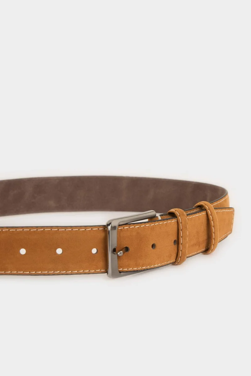 ديفاكتو Man Rectangle Clasp Faux Leather Classic Belt