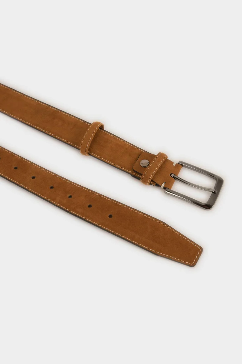 Defacto  Man Rectangle Clasp Faux Leather Classic Belt for Men | Best Price UAE