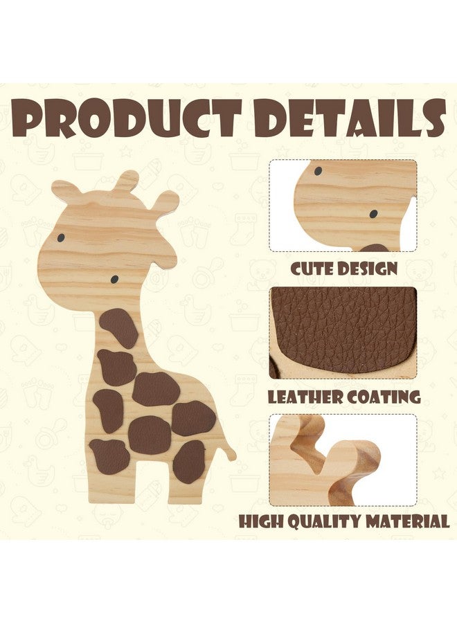 Barydat 3 Pcs Safari Nursery Decor Woodland Animal Nursery Decoration Woodland Wooden Animal Jungle Themed Room Decor Giraffe Lion Elephant Art for Baby Shower Bedroom - Image 3