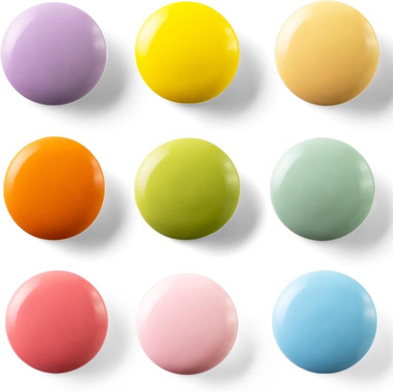 Sun Urs 16/9-Piece Cute Colorful Fridge Magnets – Glossy & Matte Finish Refrigerator Magnets for Whiteboard, Locker, Kitchen, Office – Strong Decorative Magnetic Stickers (9 Colors, Multi-Pack) - Image 1