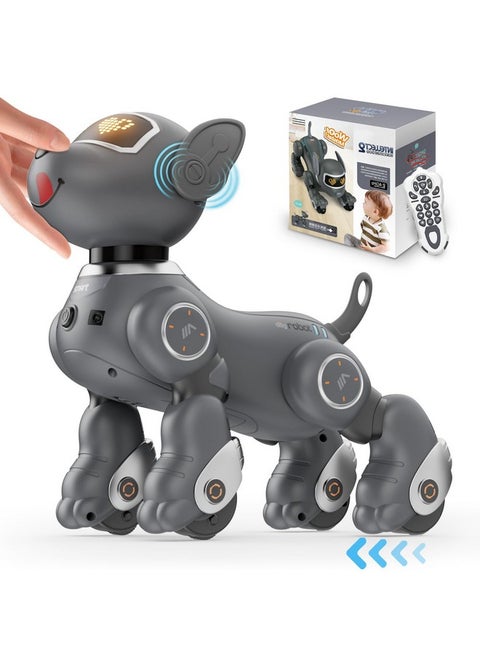 Robot Dog Toy For Kids, Voice & 2.4Ghz Remote Control Robot Pet With Interactive Touch Sensors, Over 20+ Responses, Program Mode, Robotic Puppy Toy For Kids Boys & Girls