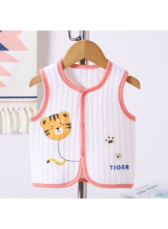 Baby Vest Quilted Warm Spring, Autumn And Winter Male And Female Baby Cotton Boneless Vest Newborn Top Winter Outer Wear