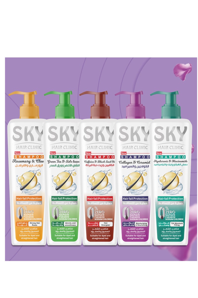 SKY Sky Hair Clinic Shampoo 400ml with Caffeine and Black Seed  - Image 3