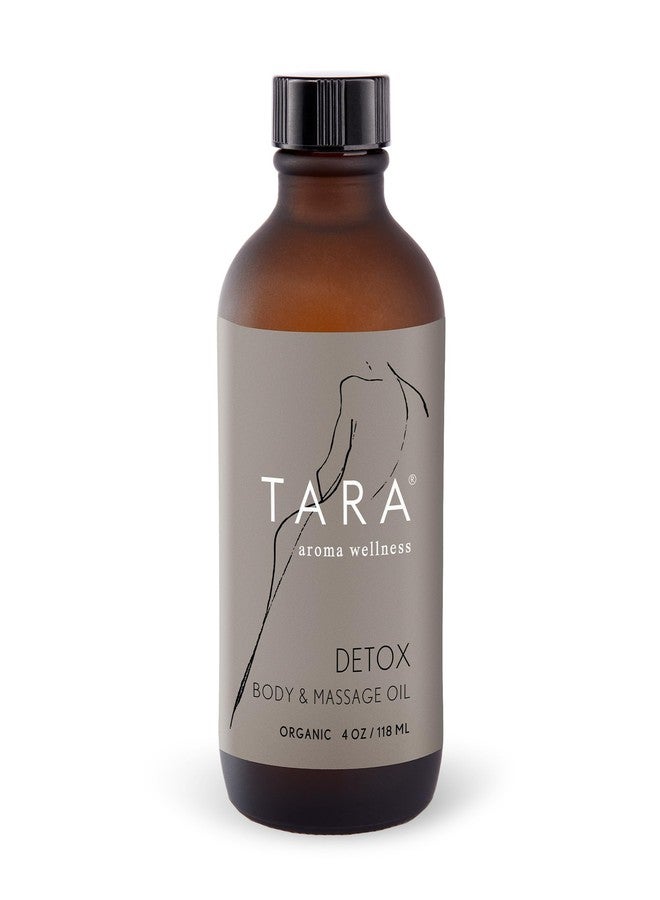 TARA Spa Therapy Detox Body & Massage Oil – Premium Organic Oil for Purification & Rejuvenation, 100% Pure Essential Oils, Juniper, Grapefruit & Cypress, 4 oz
