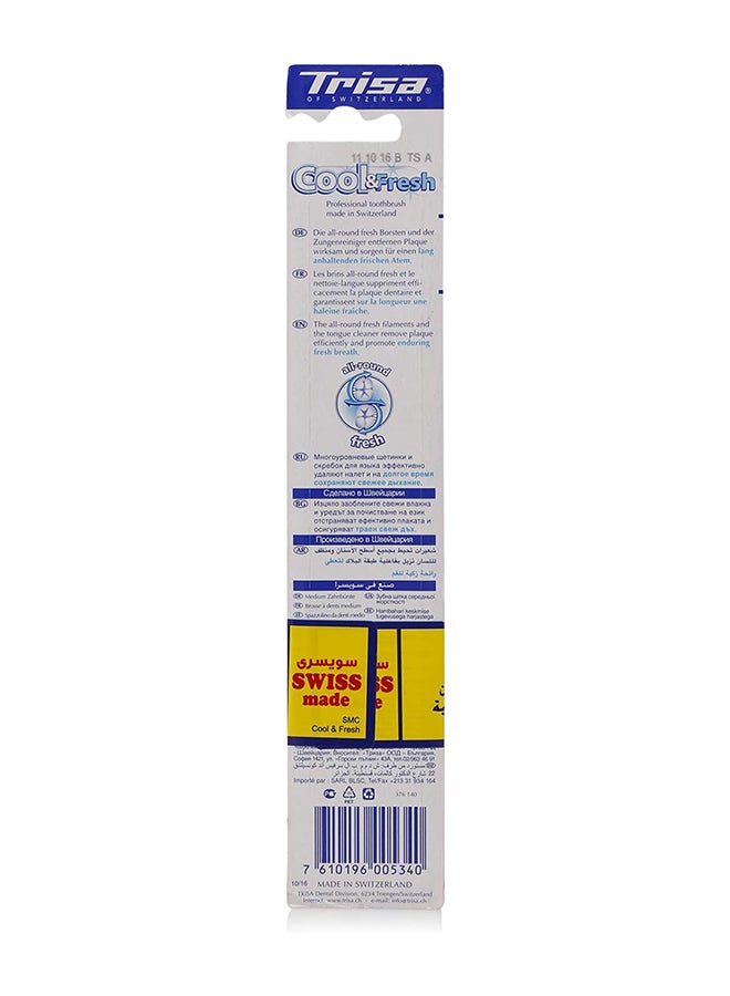 TRISA Cool & Fresh Medium Toothbrush With Travel Cap - Image 2