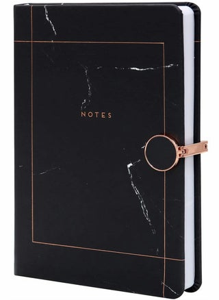 Black Marble Lined Notebook Lined Pages A5 Memo Journal Agenda Note With Magnetic Metal Buckle And Bookmark Ribbon Ruled sheets Notepad Stationery - pzsku/Z16E22715021DF9A1F7FFZ/45/_/1698454330/1aa11fd9-cab2-4e90-b644-01e94915f7bb
