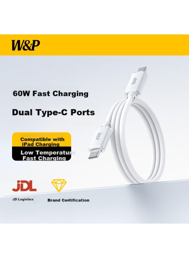 WP Mini Ice Line For Apple 16/15 Charging Cable Pd60w Fast Charge Apple Data Cable Type-c Dual Head Huawei Mate70/tablet Laptop Ipad Car Universal - Image 1