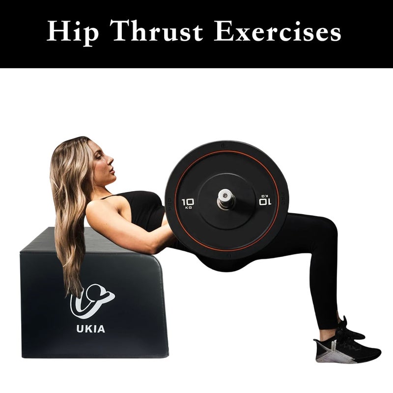 UKIA Multi-Functional Hip & Glute Training Bench - Hip Thrust Bench Machine - Booty Sprout, Step Ups, Push-ups, Box Squats and Weightlifting for Total Body Workout Equipment. - Image 2
