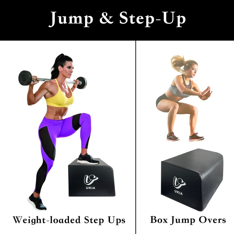 UKIA Multi-Functional Hip & Glute Training Bench - Hip Thrust Bench Machine - Booty Sprout, Step Ups, Push-ups, Box Squats and Weightlifting for Total Body Workout Equipment. - Image 3