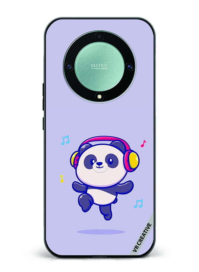 VR CREATIVE Protective Case Cover For Honor X9b Panda With Headphone Design Multicolour - Image 1