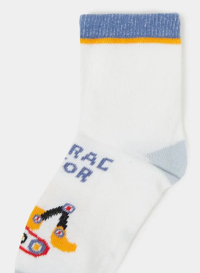 ستايلي Styli Pack of  5 - Assorted Print Socks